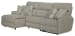 McPherson - 3 Piece Power Reclining Sectional With 1 LSF Lay-Back Chaise And 1 Lay-Flat Recliner - Beige