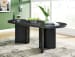 Rowanbeck - 8 Pc. - Dining Table, 6 Side Chairs, Server - Black