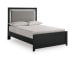 Maeling - Full Upholstered Panel Headboard - Black / Gray