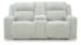 Forest Lake - Alloy - Power Reclining Loveseat With Console / Adj Headrest