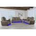 Lantana - 3 Piece Living Room Set (Sofa, Loveseat & Recliner) - Rocky Gray/Brown