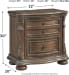 Charmond - Brown - 8 Pc. - Dresser, Mirror, Chest, Queen Upholstered Sleigh Bed, 2 Nightstands