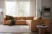 MS - Fresco 5 Seat Sectional 4-Power - Light Brown