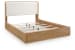 Pamaria - Queen Upholstered Bed - Light Brown