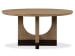 Tristan - 60" Round Dining Table With 4 Arm Chairs - Swiss Coffee / Beige