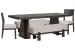 Tauren - Double Pedestal Dining Table With 2 Benches And 2 Side Chairs - Coffee Bean / Beige