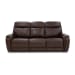 Walker - Power Reclining Sofa With Console, Power Headrest & Lumbar - Dark Brown