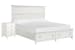 Juniper Hill - King Panel Storage Bed With Telephone Table - Whisper White