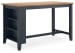 Gesthaven - 5 Pc. - Rectangular Dining Room Counter Table, 4  Barstools - Natural / Blue
