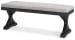 Beachcroft - Black / Light Gray - Bench With Cushion