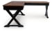 Wildenauer - Brown / Black - Home Office Desk And Return