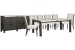 Plum Creek - Rectangular Dining Table With 6 Upholstered Side Chairs And Sideboard - Ravenwood Black / White