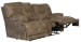 Voyager - Lay Flat Console Reclining Loveseat - Brandy - Fabric