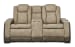 Next-Gen Durapella - Sand - Power Reclining Loveseat With Console/Adj Headrest