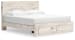 Lawroy - Light Natural - King Panel Bed With Storage Footboard
