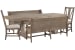 Paxton Place - Extendable Trestle Dining Table With 2 Benches And 2 Side Chairs - Dovetail Gray