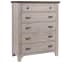 Bungalow - 5-Drawer Chest - Dover Grey Two Tone