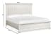 Kingston - Complete King Panel Bed With Upholstered Headboard - Whisper White And Cerused Nutmeg