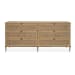 Coast - 6 Drawer Rattan Chest - Woodtone