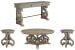 Tinley Park - Round Cocktail Table With 2 Accent End Tables And Sofa Table - Dove Tail Gray