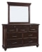 Brynhurst - Dark Brown - Dresser, Mirror
