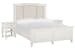 Willowbrook - California King Panel Upholstered Bed With 2 Open Nightstands - Egg Shell White