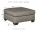Darcy - Light Gray - Oversized Accent Ottoman