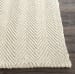 Herringbone - 5' x 8' Wool/Jute Rug - Ivory