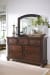 Porter - Rustic Brown - 7 Pc. - Dresser, Mirror, Chest, Queen Panel Bed, Nightstand