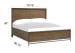 Lindon - Complete King Panel Bed With Storage Rails - Belgian Wheat