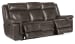 Montel - Lay Flat Power Sofa With Power Headrest & Lumbar - Dark Brown