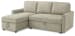 Kerle - Fog - Left Arm Facing Chaise With Pop Up Bed 2 Pc Sectional