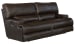 Wembley - Italian Leather Match Lay Flat Reclining Sofa - Chocolate