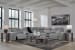 Modmax II - 7-Piece Power Reclining Sectional With 2 Audio Consoles - Salt And Pepper