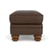 Bay Bridge - Leather Ottoman, Nailhead Trim - Dark Brown