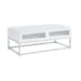 Chandra - Coffee Table With LED And Battery Pack - Glossy White
