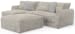 Bucktown - 2 Piece Sofa / LSF Chaise With Extra Thick Cuddler Seat Cushions & Cocktail Ottoman - Parchment