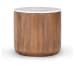 Josie - Round End Table - Umber/Marble