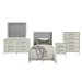 Westland - Twin Upholstered 5 Piece Bedroom Set With Fabric - Almond Gray