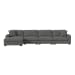 Arizona - Modular 4 Piece Sectional Set With LHF Chaise - Steno Charcoal