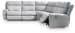 Social Pointe - Pearl / Ash - 5-Piece Power Reclining Sectional