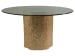 Signature Designs - Trunk Segment Round Dining Table With Glass Top - Gold Leaf