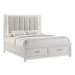 Baystorm - King Upholstered Storage Bed - White