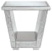 Fanmory - Silver Finish - Square End Table