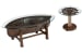 Beaufort - Oval Cocktail Table With Accent Table - Dark Oak