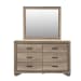 Sun Valley - 3 Piece Bedroom Set (King Upholstered Bed, Dresser & Mirror) - Light Brown