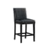 Francesca - 5 Piece Counter Height Dining Set, Table & Four Faux Leather Chairs - White Marble / Black