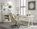 Jonileene - White/Gray - Home Office Cabinet with Desk Hutch