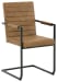 Strumford - Caramel/black - Dining Uph Arm Chair (2/cn)