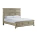 Whit-Ash - King Panel 3 Piece Bedroom Set With Door Chest - Light Gray